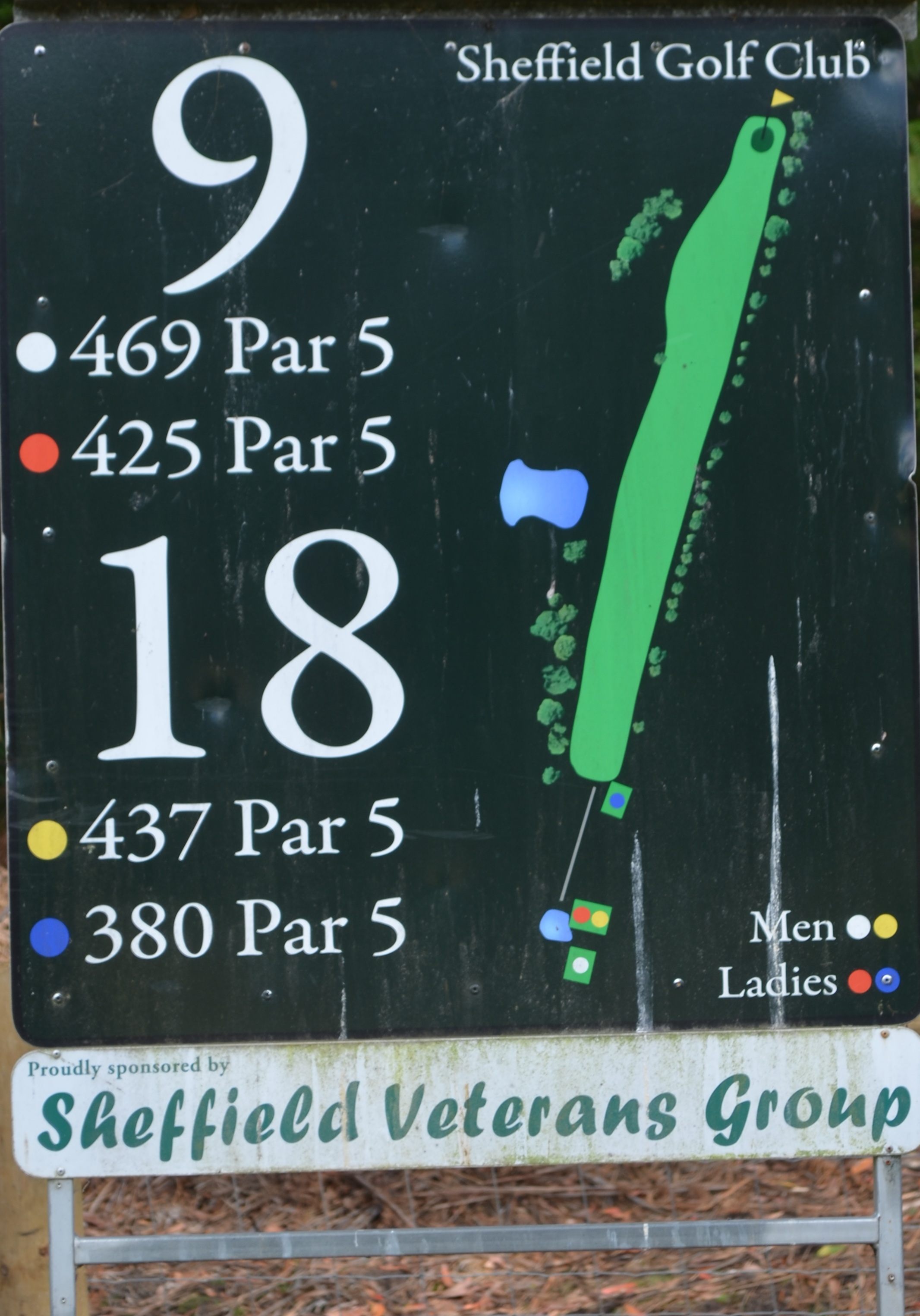 Ninth Tee Bed Sign