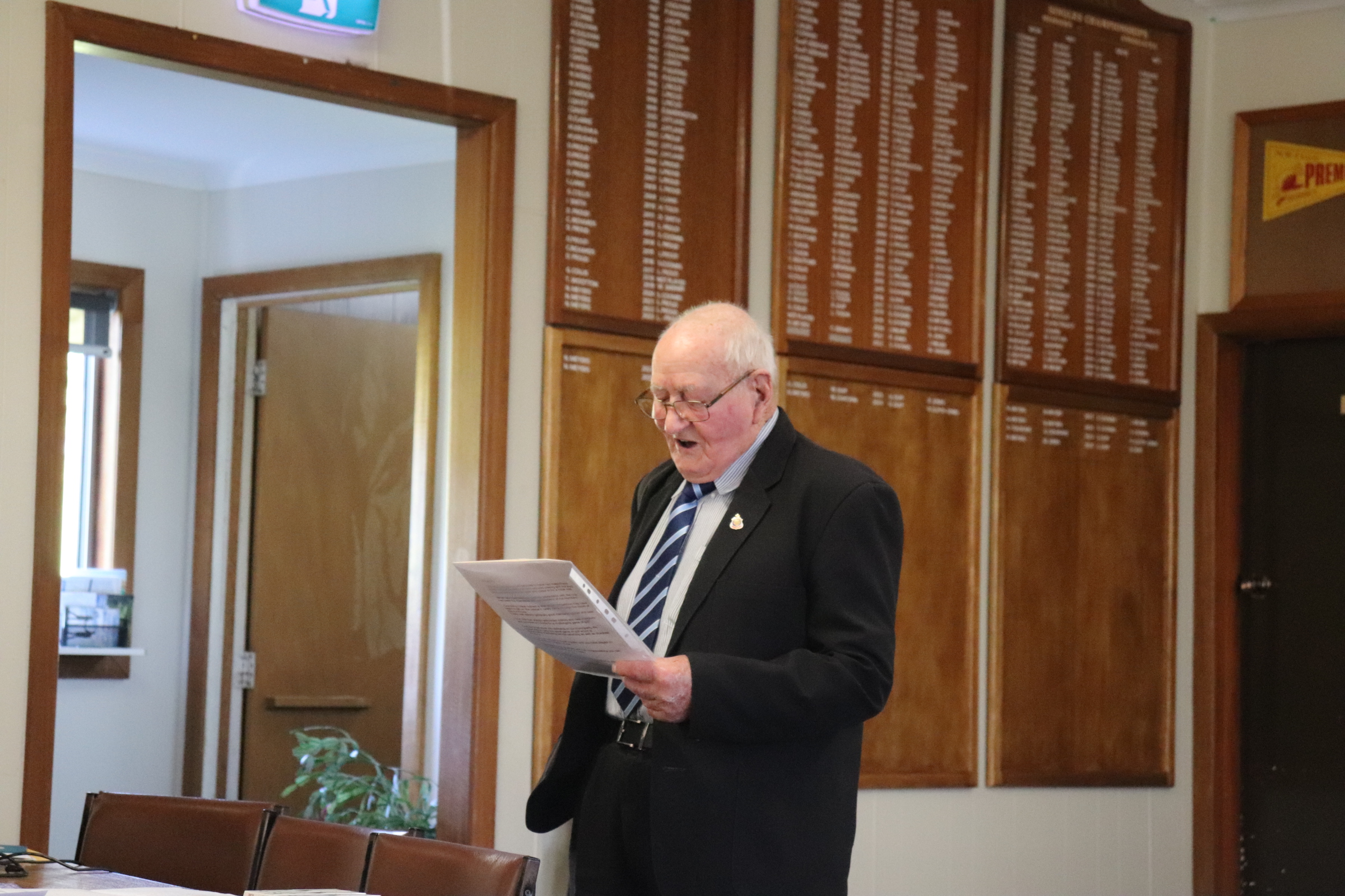 Our patron of 49 years, Ian Braid, set the scene
