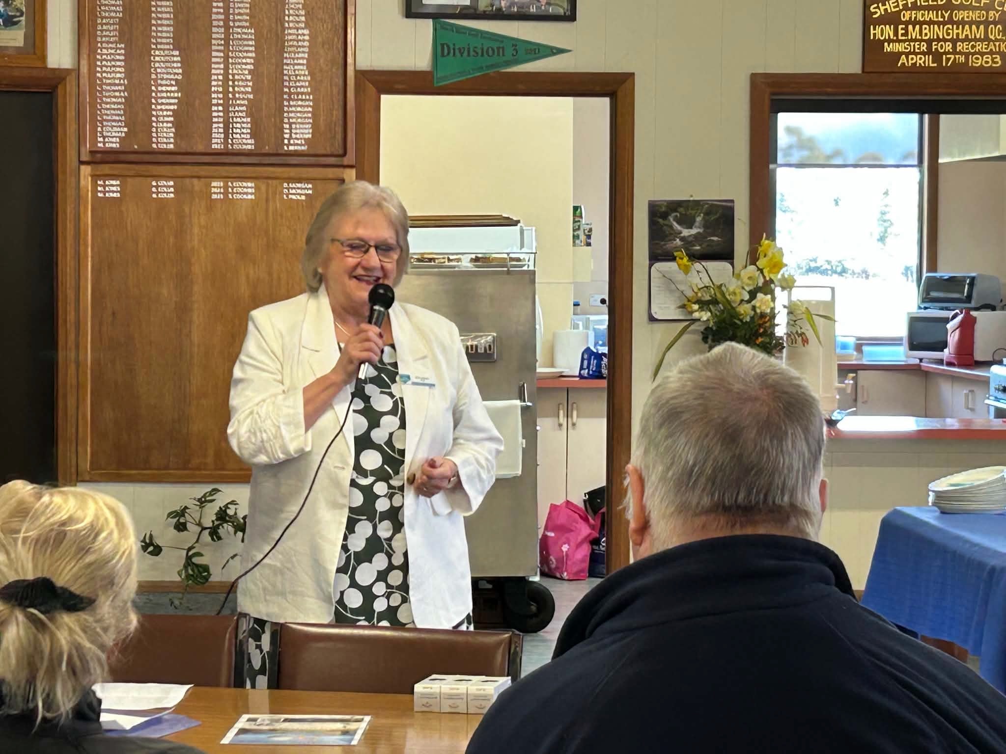 Mayor, Kate Haberle said a few words on behalf of the Kentish community.